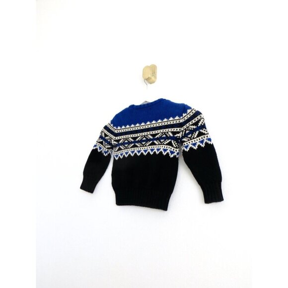 NEW! Polo Ralph Lauren Fair Isle Knit Sweater Blue Toddler SZ 2T - Picture 4 of 6